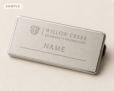Badge or nameplate example